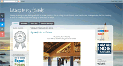Desktop Screenshot of letterstomyfriendsbackhome.com